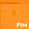 Orangener Hintergrund mit Aufschrift ,,PIM"